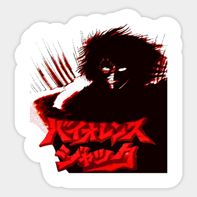 Violence Jack Sticker by ekkusu